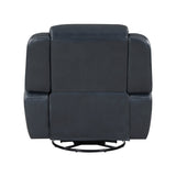 Littleton Blue Swivel Glider Reclining Chair - Ornate Home