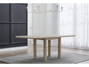Liv Ash Wood Rectangular Dining Table in White Sand - Ornate Home