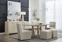 Liv Ash Wood Rectangular Dining Table in White Sand - Ornate Home