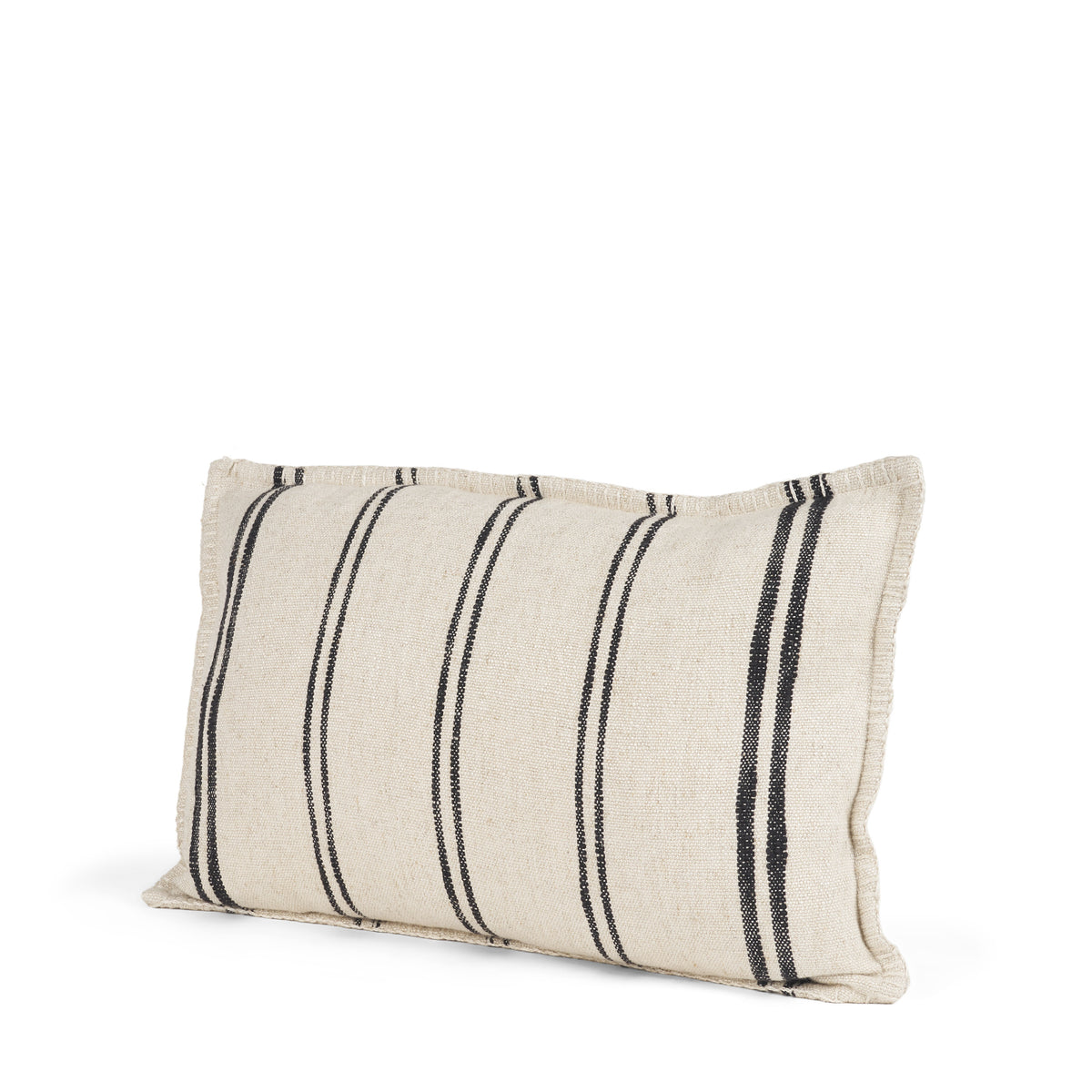 Liv Cream/Black 13x21 Pillow Cover with Down Filler - Ornate Home