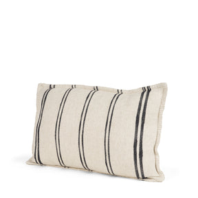 Liv Cream/Black 13x21 Pillow Cover with Down Filler - Ornate Home