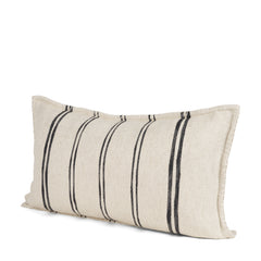 Liv Cream/Black 14x26 Lumbar Decorative Pillow Cover - Ornate Home