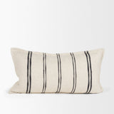 Liv Cream/Black 14x26 Lumbar Decorative Pillow Cover - Ornate Home