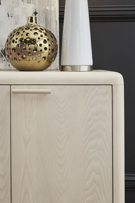 Liv Four Door Ash Wood Sideboard in White Sand - Ornate Home