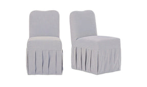 Liv Navy Stripe Slipcover Dining Chair (Set of 2) - Ornate Home