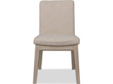 Liv White Sand/Brun Solid Wood Dining Chair - Ornate Home