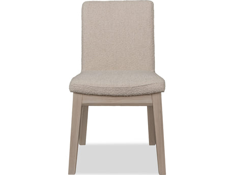 Liv White Sand/Brun Solid Wood Dining Chair - Ornate Home