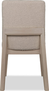 Liv White Sand/Brun Solid Wood Dining Chair - Ornate Home