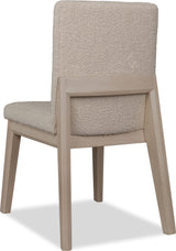 Liv White Sand/Brun Solid Wood Dining Chair - Ornate Home