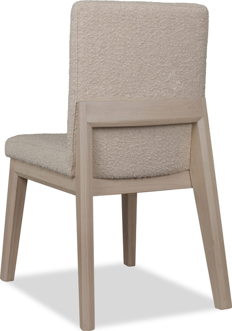 Liv White Sand/Brun Solid Wood Dining Chair - Ornate Home