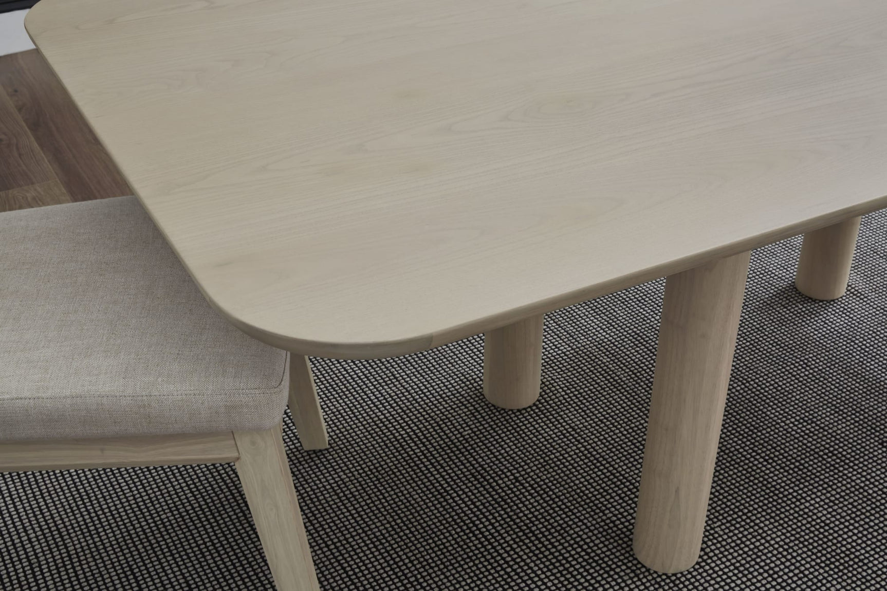 Liv White Sand/Natural Solid Wood Dining Chair - Ornate Home