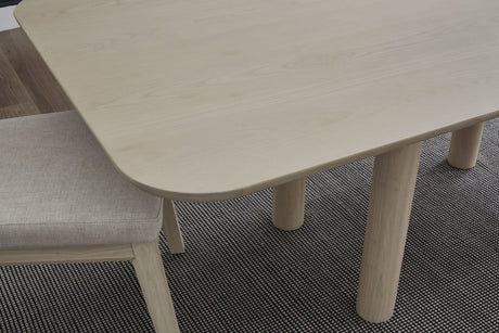 Liv White Sand/Natural Solid Wood Dining Chair - Ornate Home