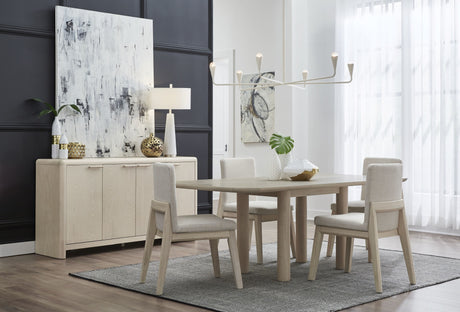 Liv White Sand/Natural Solid Wood Dining Chair - Ornate Home