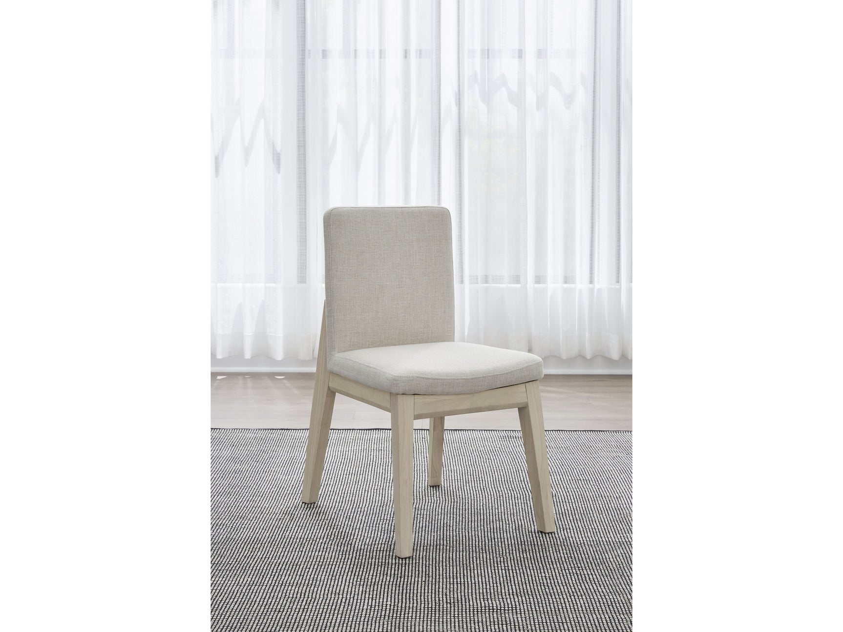 Liv White Sand/Natural Solid Wood Dining Chair (Set of 2) - Ornate Home