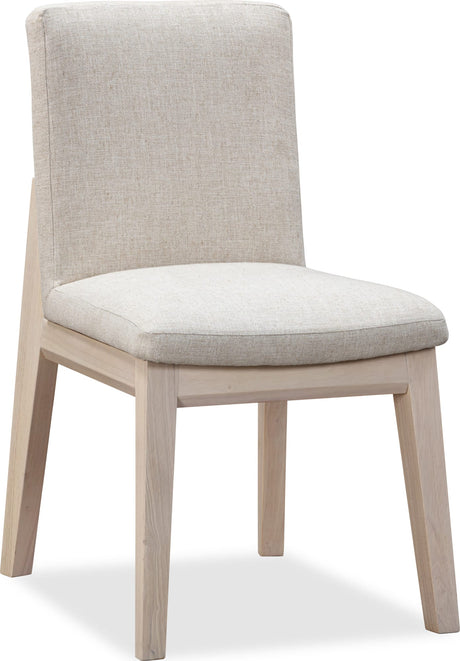 Liv White Sand/Natural Solid Wood Dining Chair (Set of 2) - Ornate Home