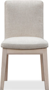 Liv White Sand/Natural Solid Wood Dining Chair (Set of 2) - Ornate Home