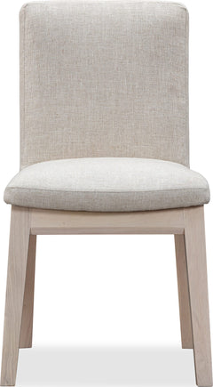 Liv White Sand/Natural Solid Wood Dining Chair (Set of 2) - Ornate Home