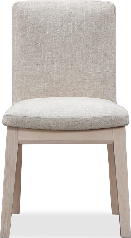 Liv White Sand/Natural Solid Wood Dining Chair (Set of 2) - Ornate Home