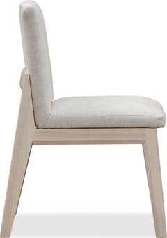 Liv White Sand/Natural Solid Wood Dining Chair (Set of 2) - Ornate Home