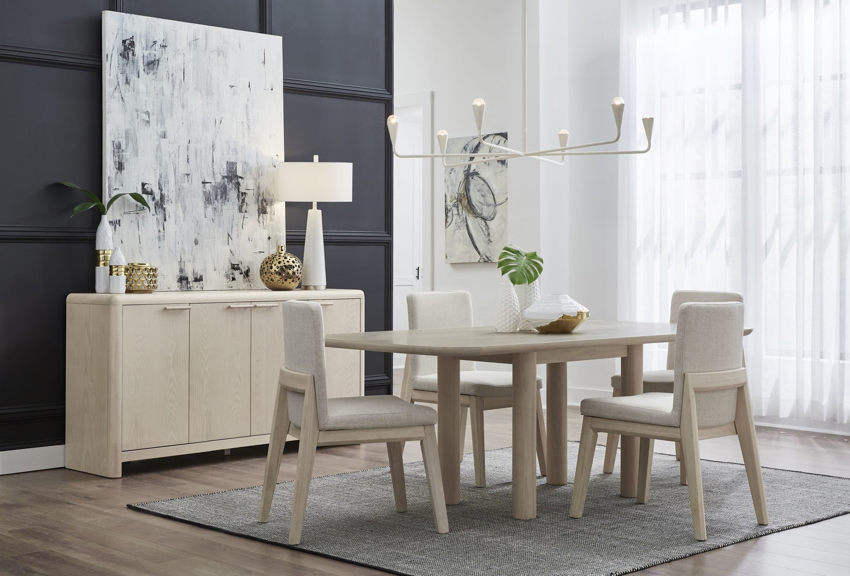 Liv White Sand/Natural Solid Wood Dining Chair (Set of 2) - Ornate Home