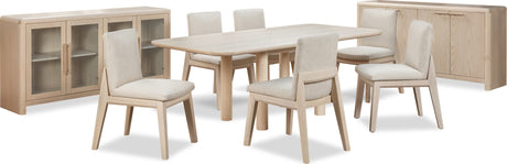 Liv White Sand/Natural Solid Wood Dining Chair (Set of 2) - Ornate Home
