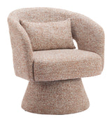 Liva Frosty Brown Swivel Chair - Ornate Home