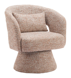 Liva Frosty Brown Swivel Chair - Ornate Home