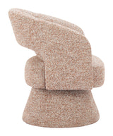 Liva Frosty Brown Swivel Chair - Ornate Home