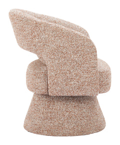 Liva Frosty Brown Swivel Chair - Ornate Home