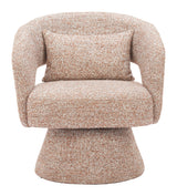 Liva Frosty Brown Swivel Chair - Ornate Home