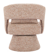 Liva Frosty Brown Swivel Chair - Ornate Home