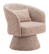 Liva Frosty Brown Swivel Chair - Ornate Home