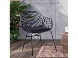 Livana Black Patio Chair (Set of 2) - Ornate Home