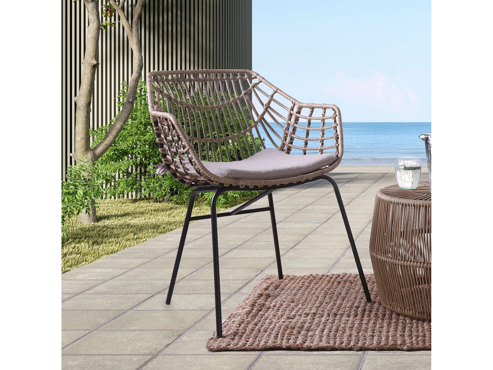Livana Natural Patio Chair (Set of 2) - Ornate Home
