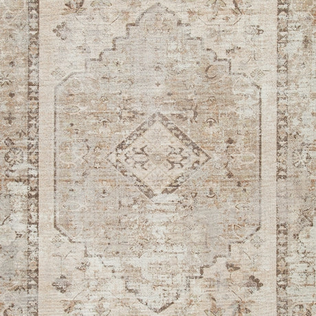 Livdon Brown/Beige/Gray Washable Large Rug - Ornate Home