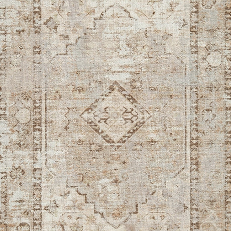 Livdon Brown/Beige/Gray Washable Medium Rug - Ornate Home