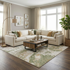 Lively Marble Green Area Rug - Ornate Home