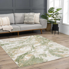 Lively Marble Green Area Rug - Ornate Home