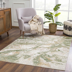 Lively Marble Green Area Rug - Ornate Home