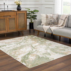 Lively Marble Green Area Rug - Ornate Home