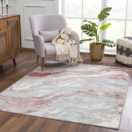 Lively Marble Pink Area Rug - Ornate Home