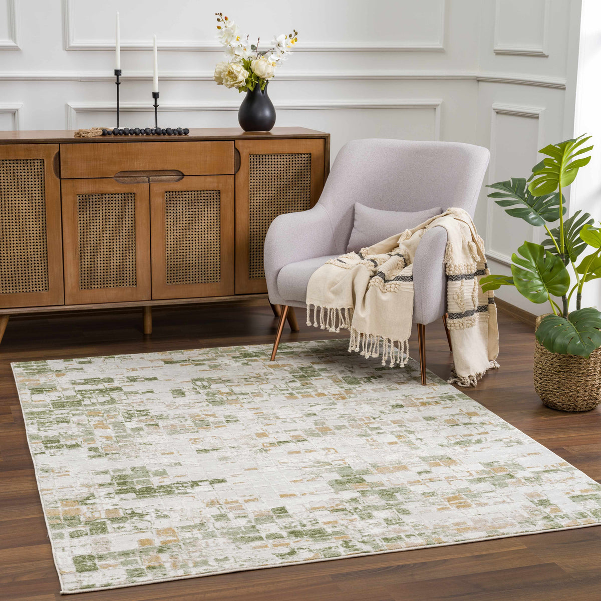Liveri Green Mosaic Rug - Ornate Home