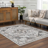Liverpool Dark Gray Area Rug - Clearance - Ornate Home