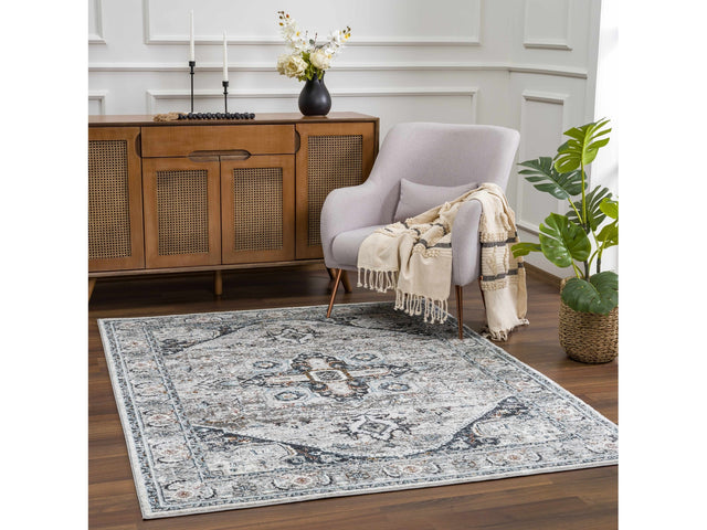 Liverpool Gray & Blue Area Rug - Clearance - Ornate Home