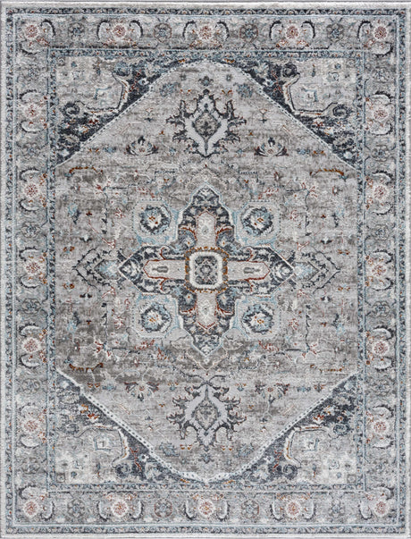 Liverpool Gray & Blue Area Rug - Clearance - Ornate Home