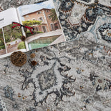 Liverpool Gray & Blue Area Rug - Clearance - Ornate Home