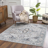 Liverpool Gray & Blue Area Rug - Clearance - Ornate Home