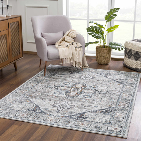 Liverpool Gray & Blue Area Rug - Clearance - Ornate Home