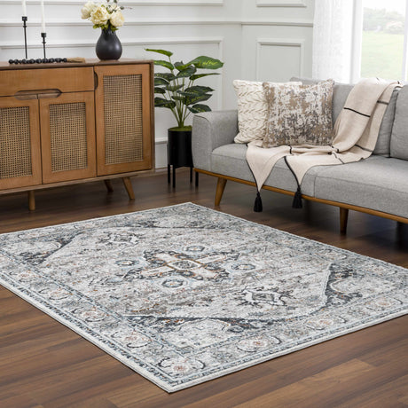 Liverpool Gray & Blue Area Rug - Clearance - Ornate Home