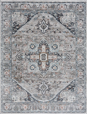 Liverpool Gray & Blue Area Rug - Clearance - Ornate Home